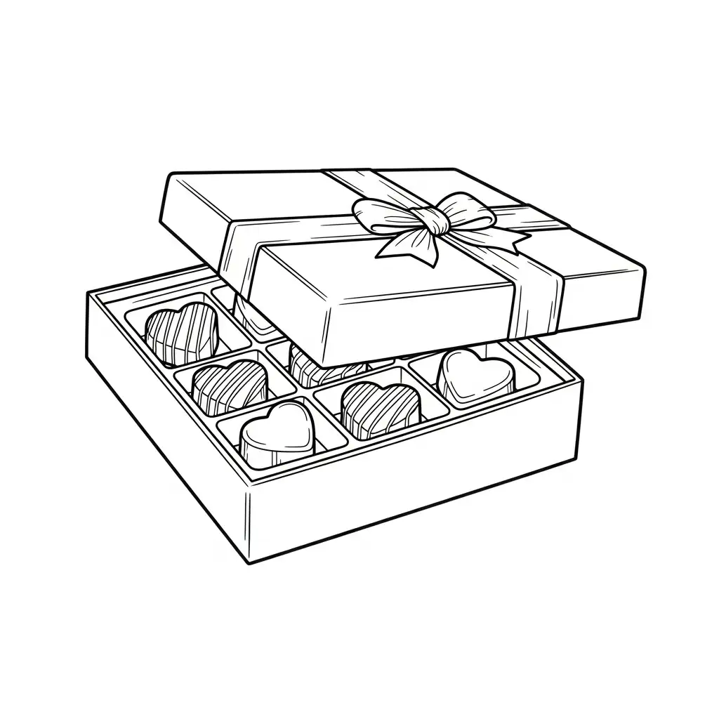 San Valentín para colorear para niño de 4 años