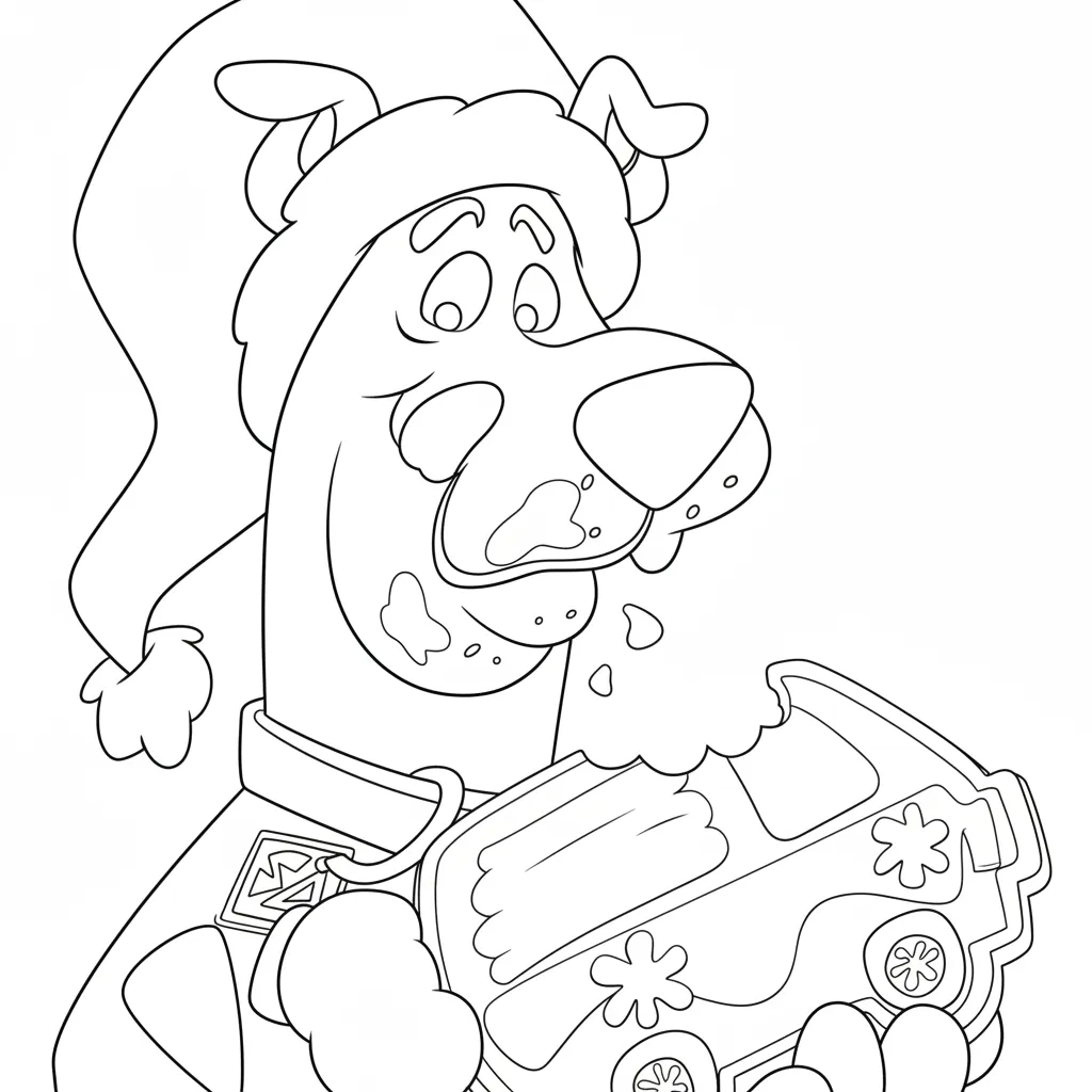Scooby Doo de Navidad 17 para colorear para descargar