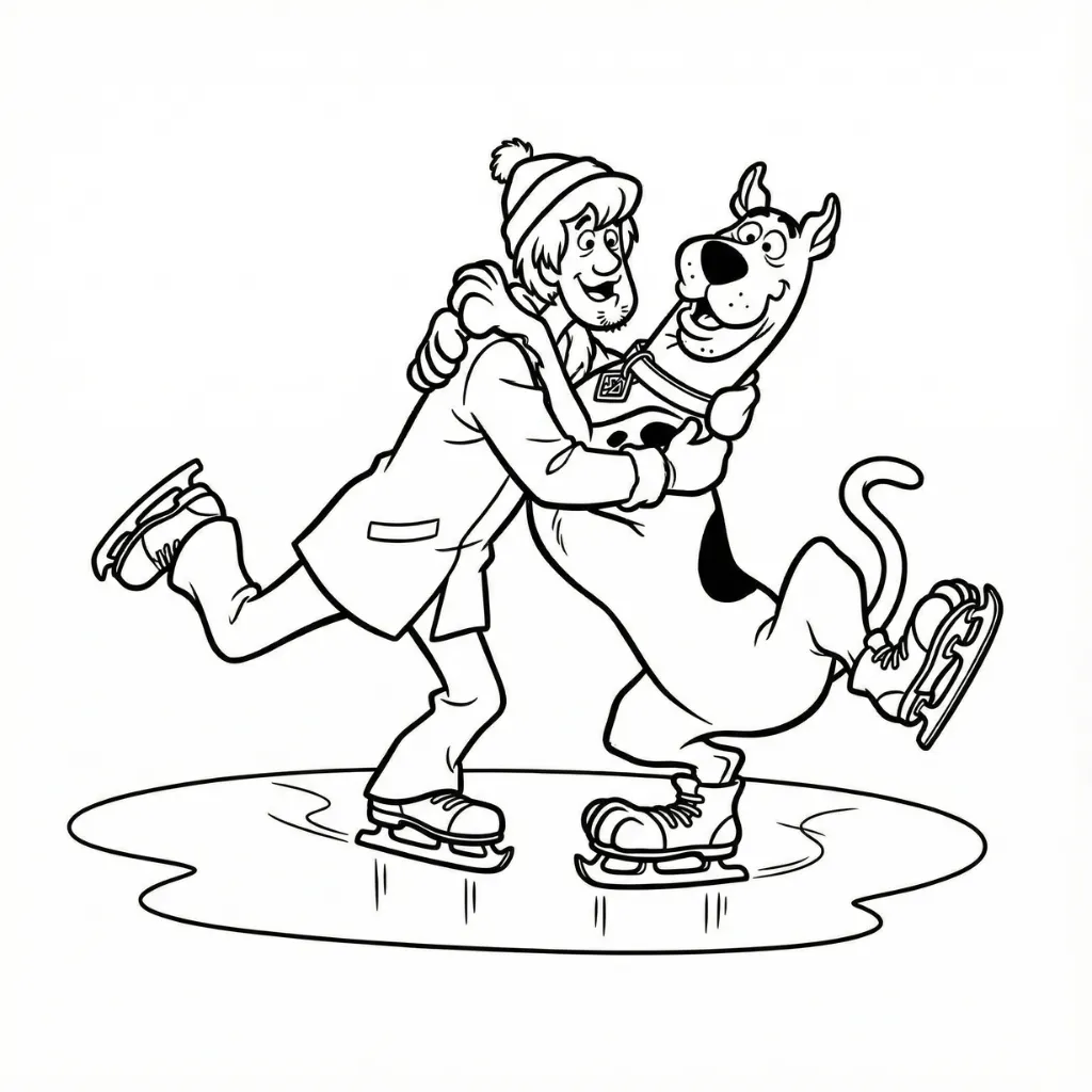 Scooby Doo de Navidad 4 para colorear para niño de 2 años