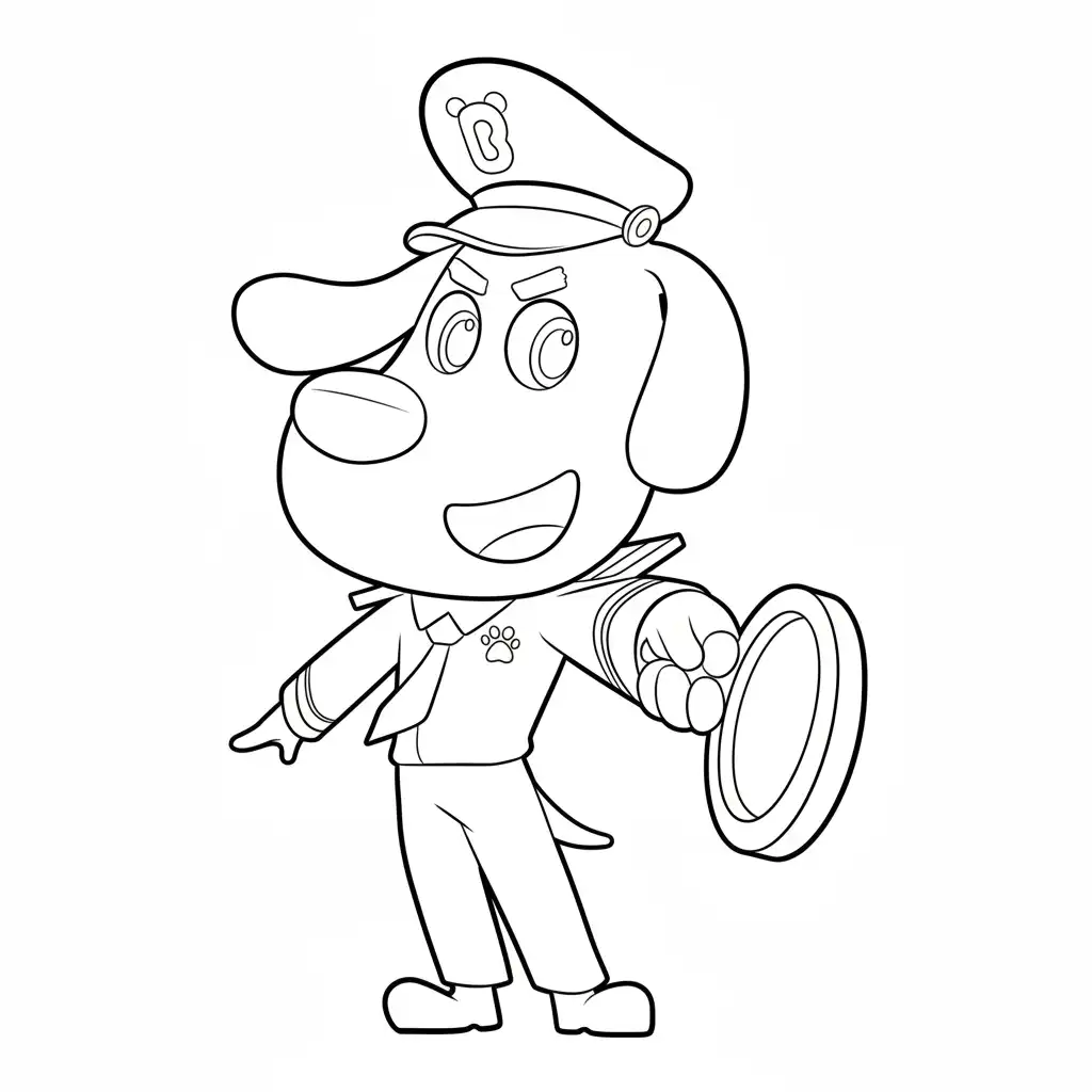 imprimir Sheriff Labrador para colorear gratis