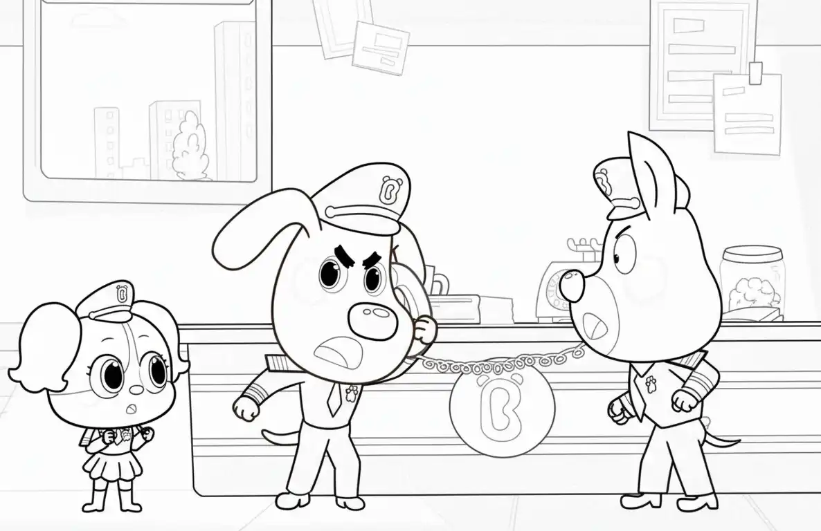 Sheriff Labrador para colorear para imprimir gratis 2