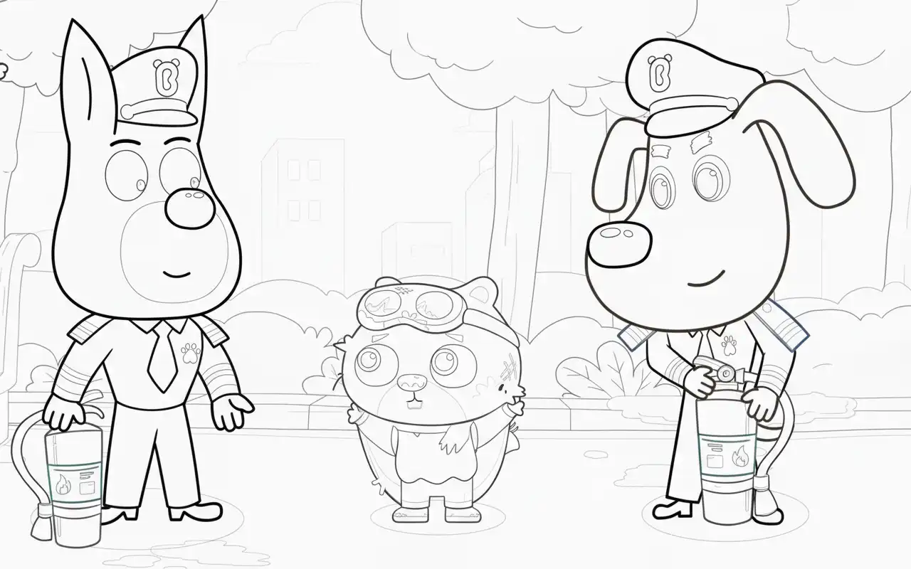 Sheriff Labrador para colorear para niños