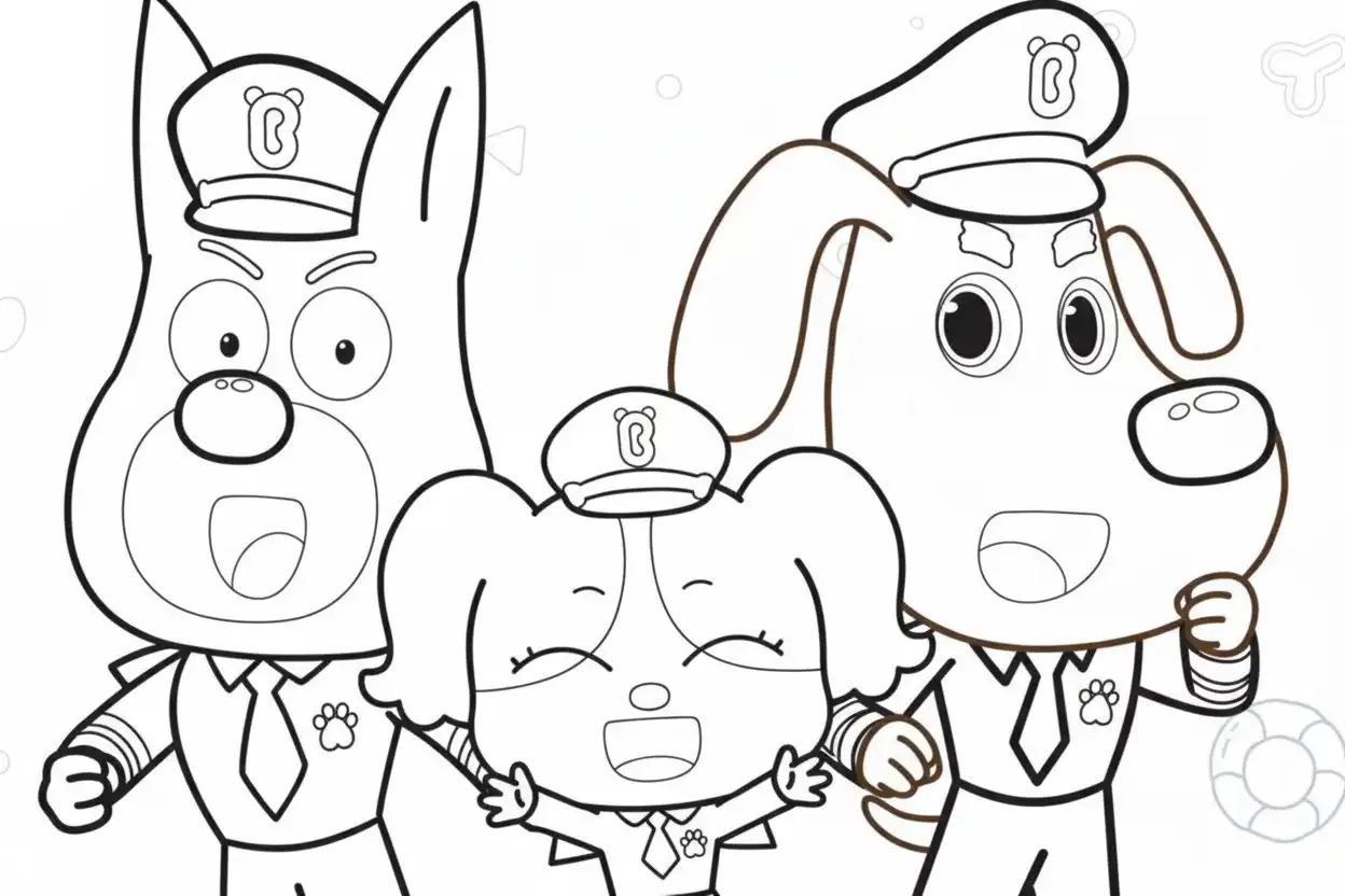 Sheriff Labrador para colorear en línea gratis