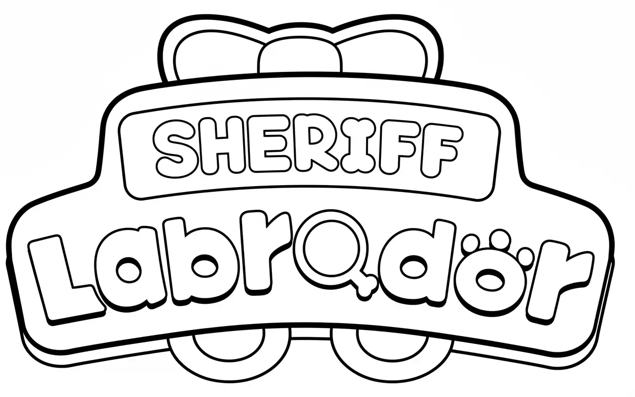 Sheriff Labrador para colorear para imprimir gratis