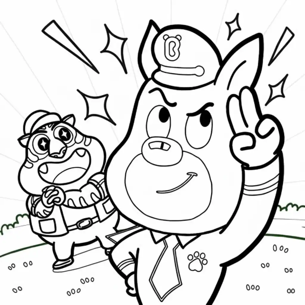 Sheriff Labrador para colorear para imprimir a4