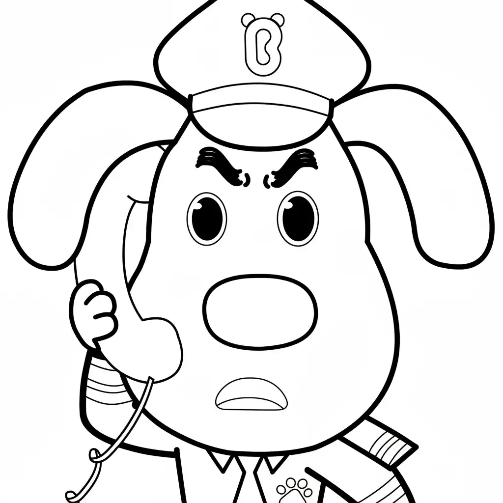 Sheriff Labrador para colorear para imprimir para niño de 12 años