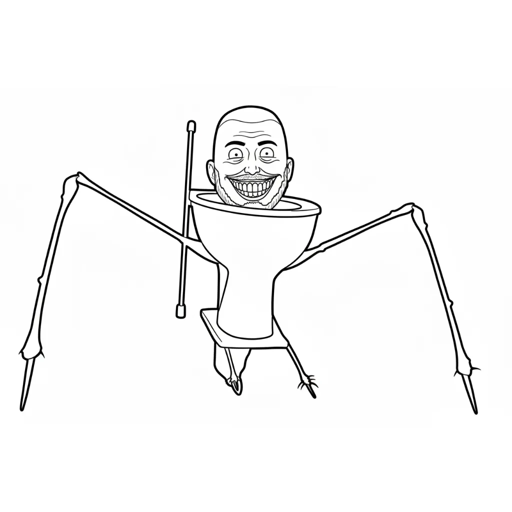 Skibidi Toilet 10 para colorear gratis para imprimir