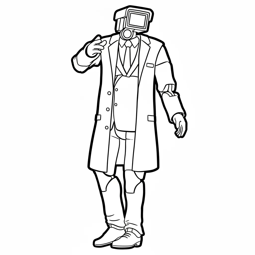 imprimir Skibidi Toilet 15 para colorear para niño