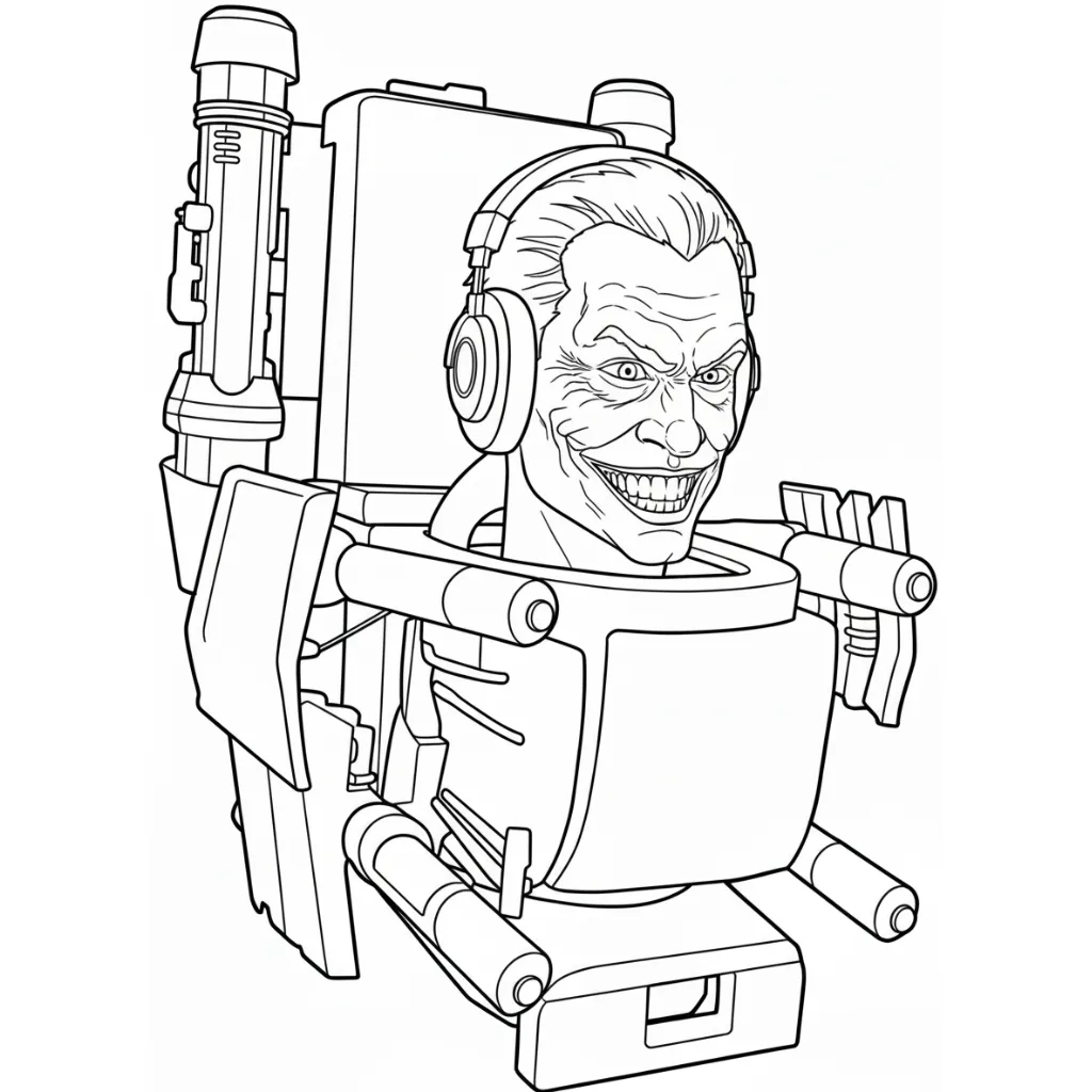 Skibidi Toilet 17 para colorear y dibujo para imprimir