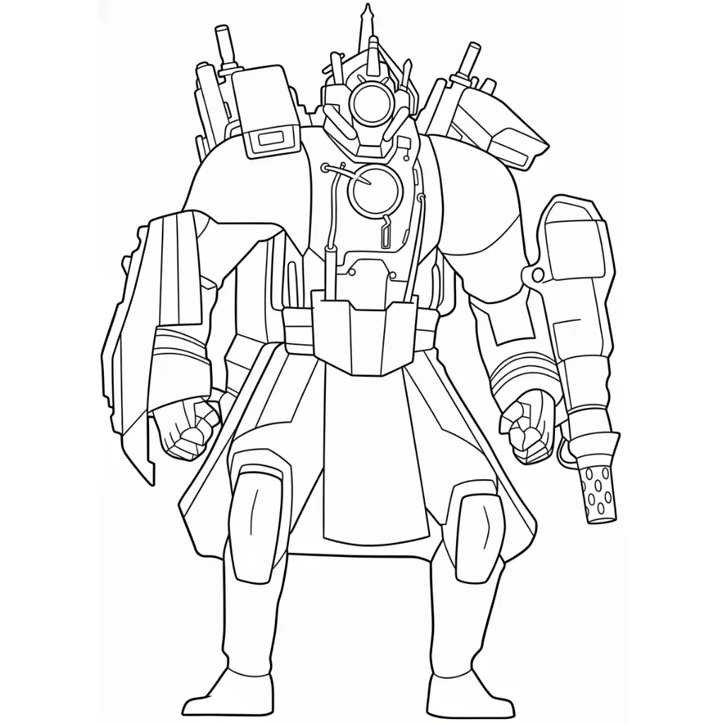 Skibidi Toilet 23 para colorear para imprimir para niño de 3 años