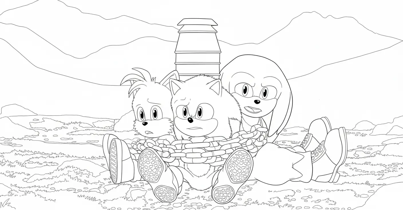 Sonic 3 para dibujar e imprimir