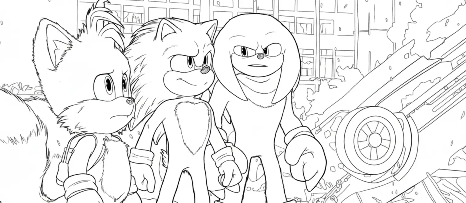 Sonic 3 para colorear de para niños