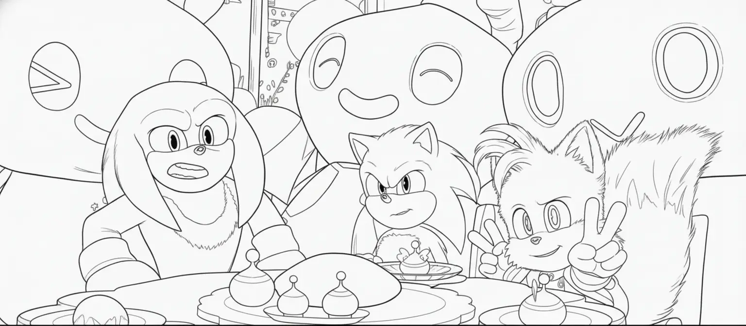 imagen para colorear Sonic 3 niño
