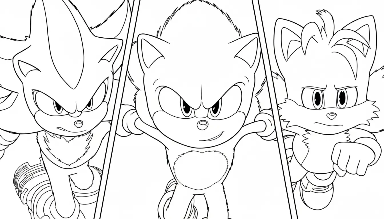 Sonic 3 para colorear para imprimir pdf gratis 2