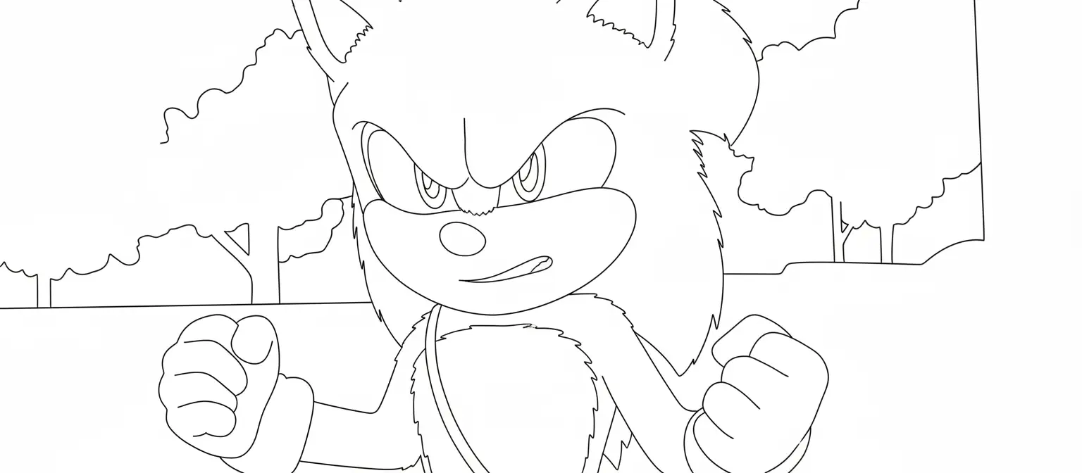 Sonic 3 para colorear de para niños 1