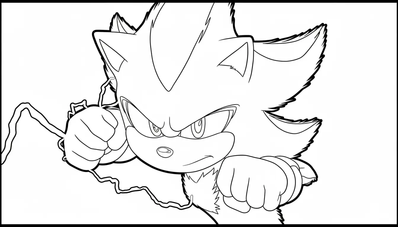 Sonic 3 para colorear para niños para descargar