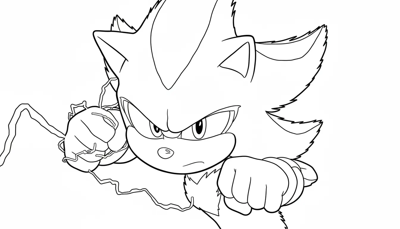 Sonic 3 para colorear gratis para imprimir 1