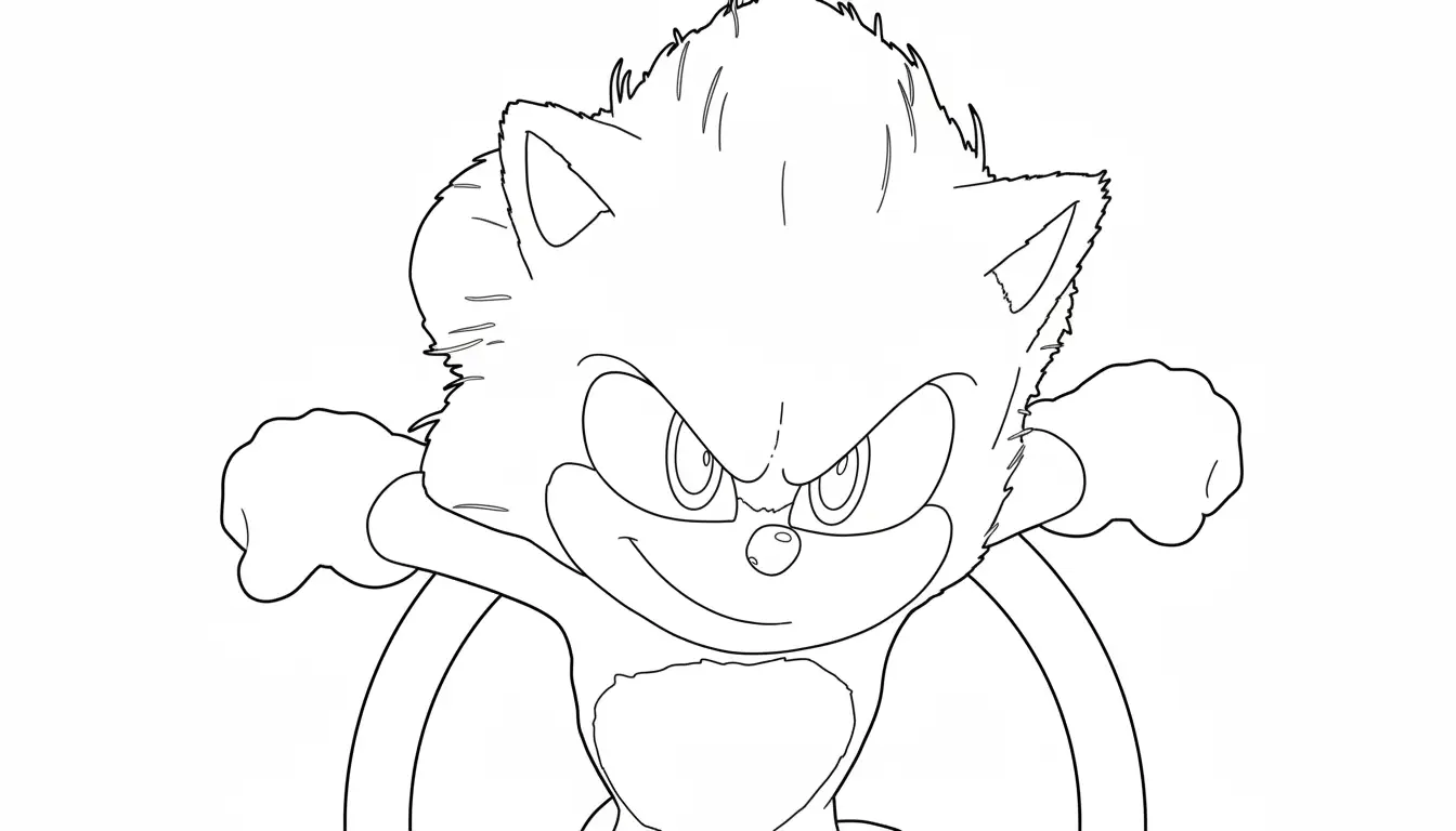Sonic 3 para colorear para niño para imprimir gratis