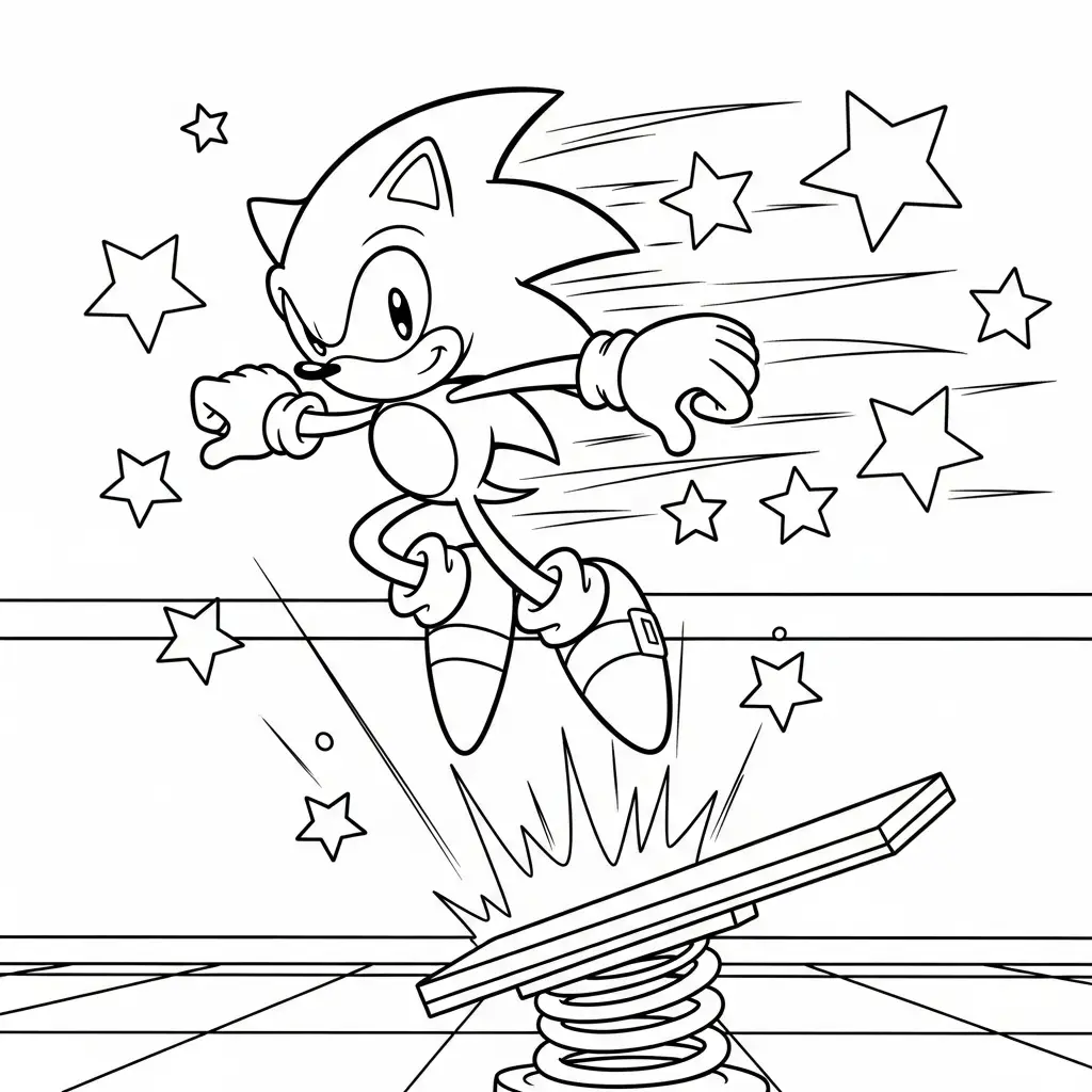 Sonic 3 para colorear y recortar para imprimir gratis 1