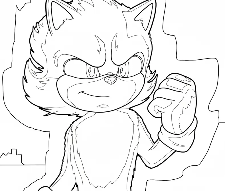 Sonic 3 para colorear para niño de 7 años