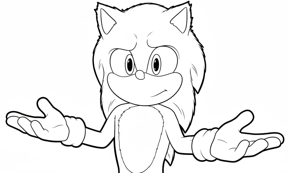 Sonic 3 para colorear para niños