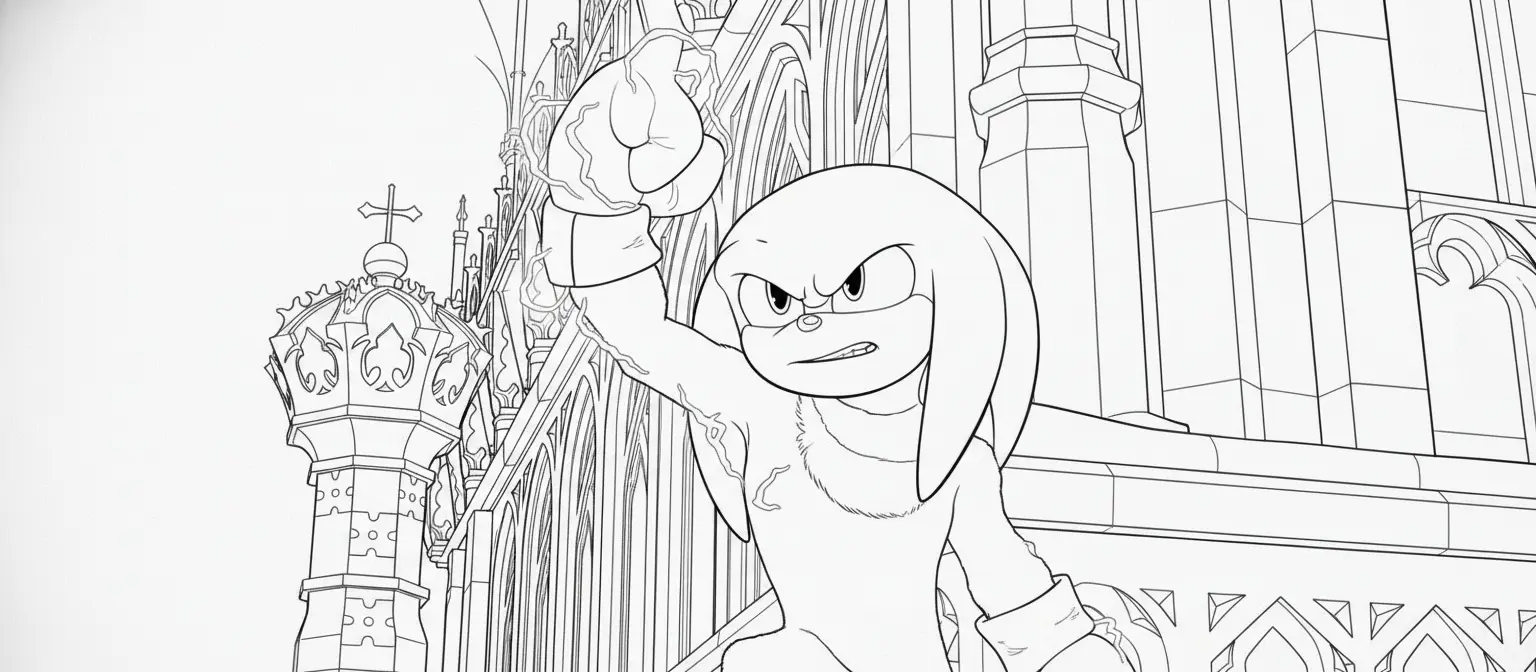 Sonic 3 para colorear para niño gratis