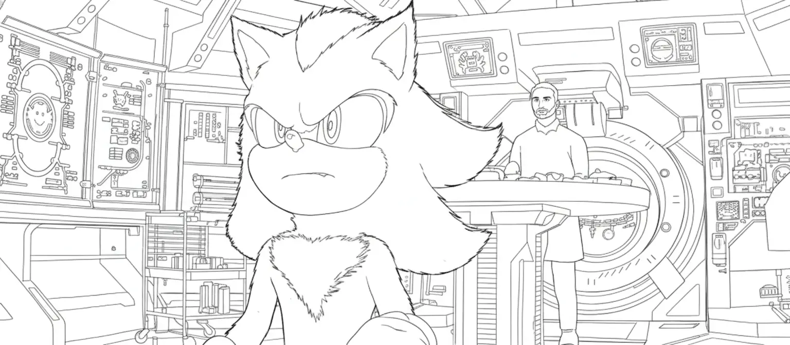 Sonic 3 para colorear en línea