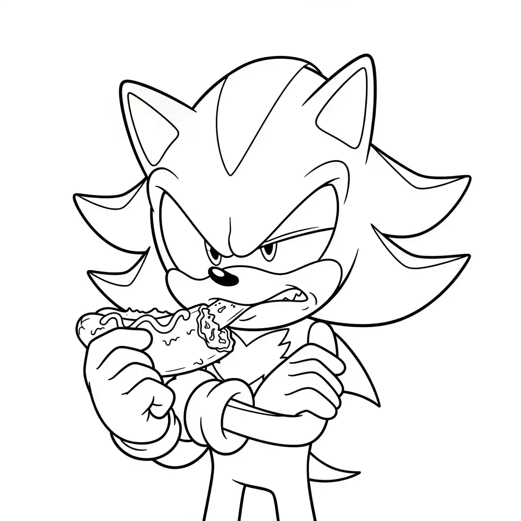 Sonic y Shadow para colorear y recortar