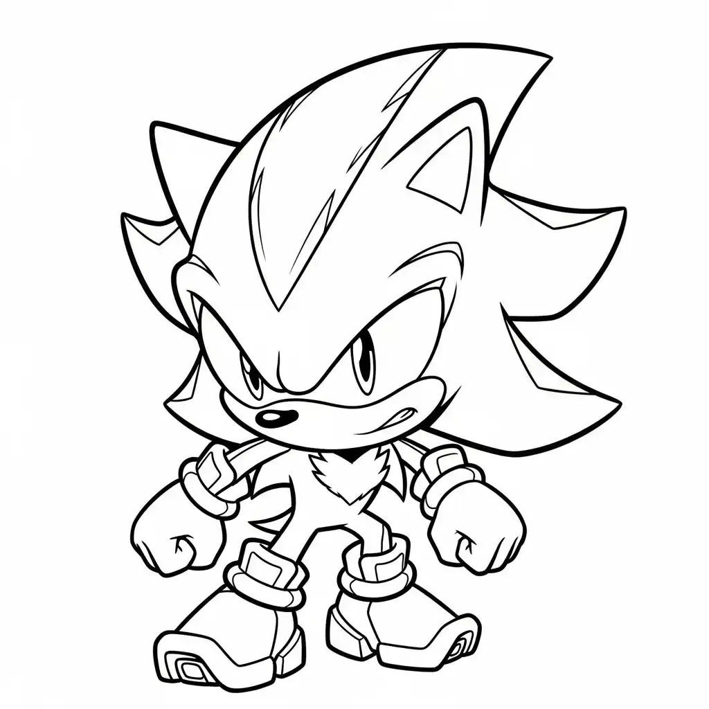 Sonic y Shadow para colorear para imprimir gratis