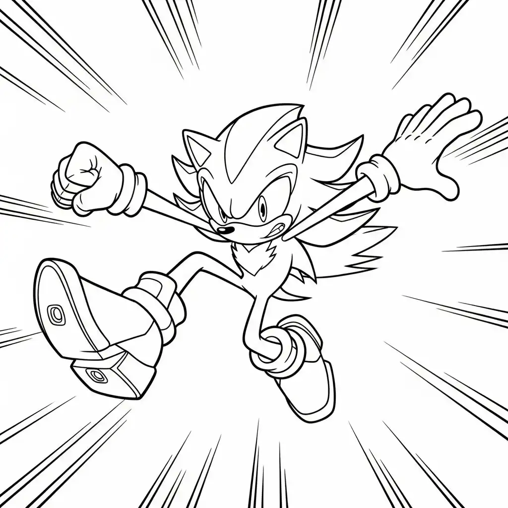 para imprimir Sonic y Shadow para colorear gratis