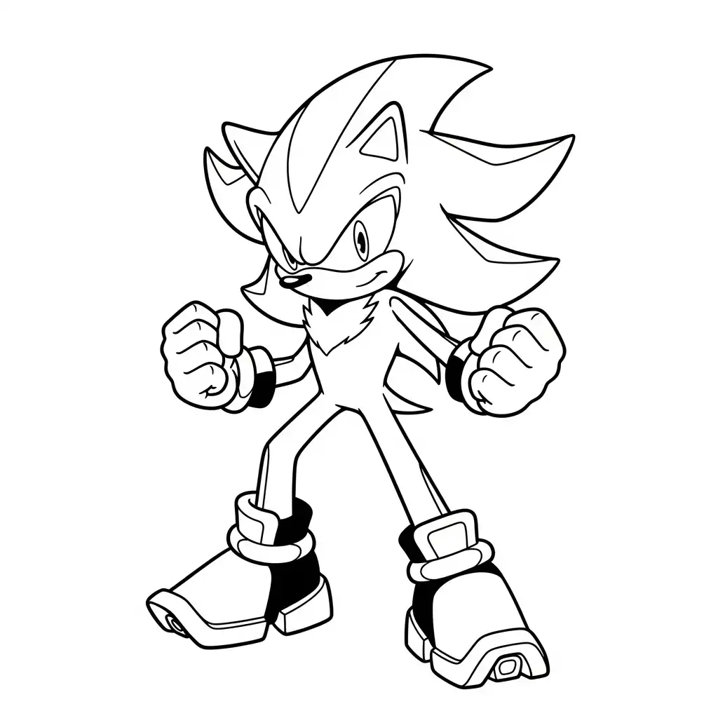 imprimir Sonic y Shadow para colorear