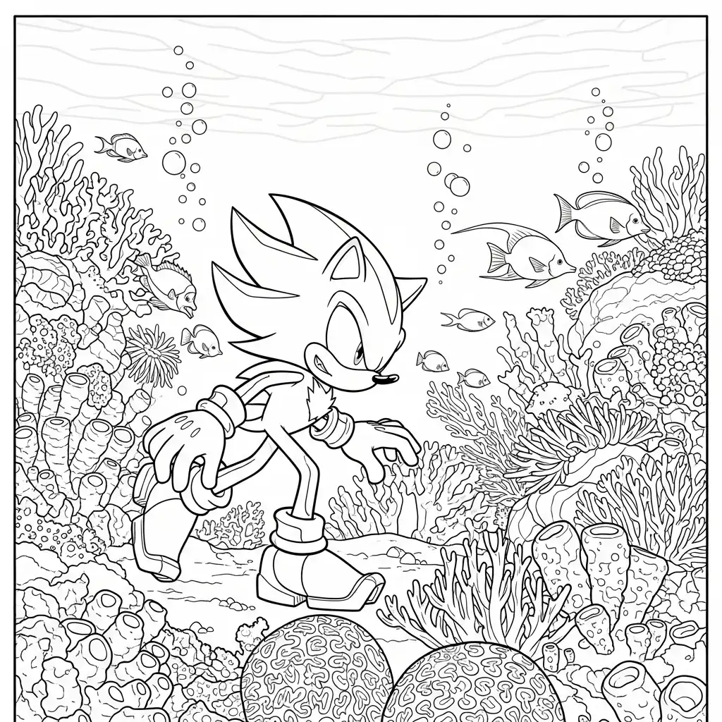 Sonic y Shadow para dibujar en línea