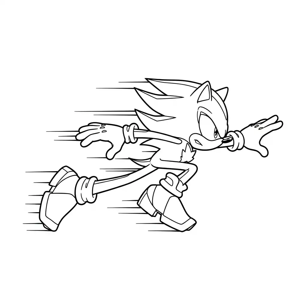 Sonic y Shadow para colorear para imprimir para niño de 4 años