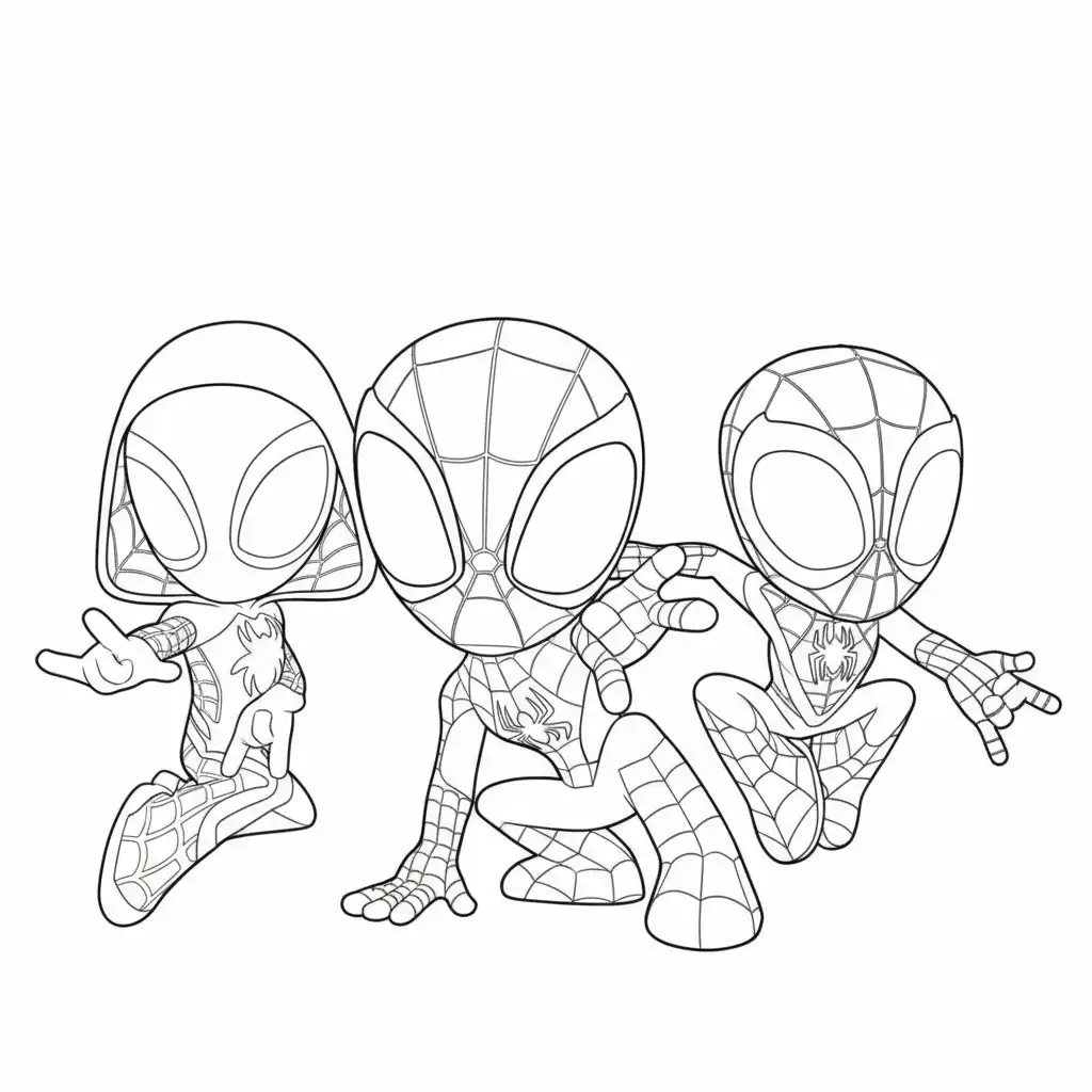 imagen de Spidey y sus Sorprendentes Amigos para colorear para niño