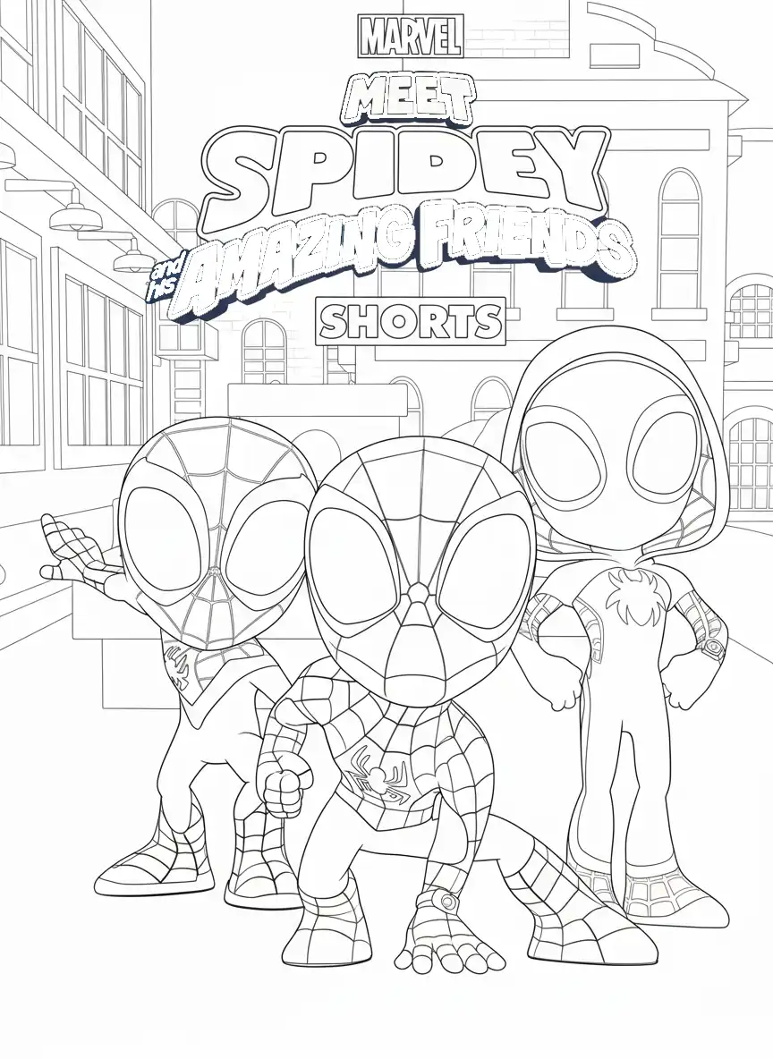 Spidey y sus Sorprendentes Amigos para colorear para niño para imprimir