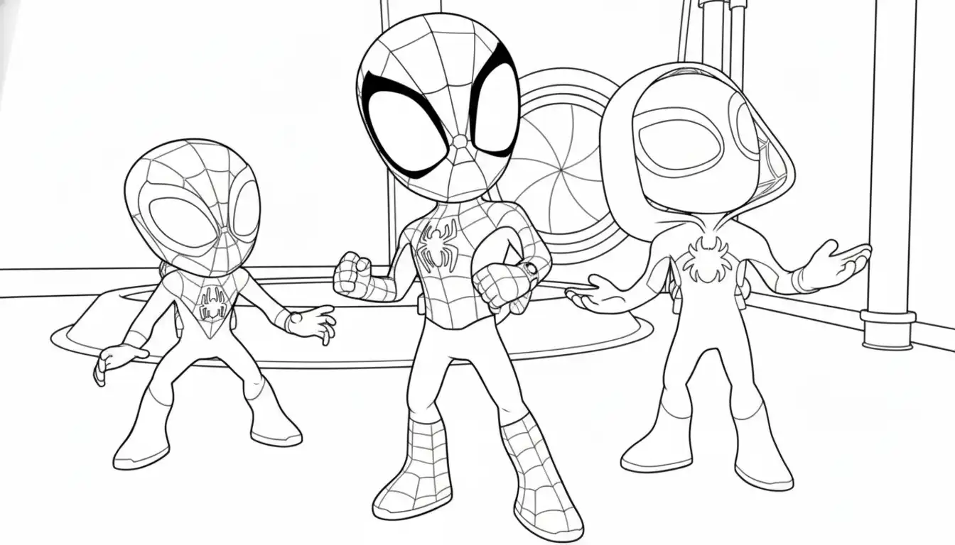 Spidey y sus Sorprendentes Amigos para colorear para imprimir para niño de 12 años