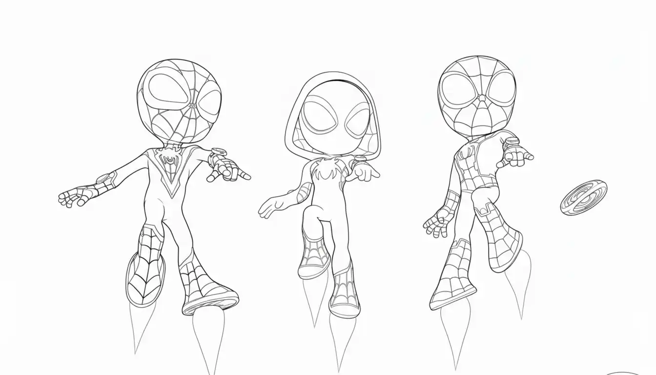 Spidey y sus Sorprendentes Amigos para colorear y dibujo para imprimir