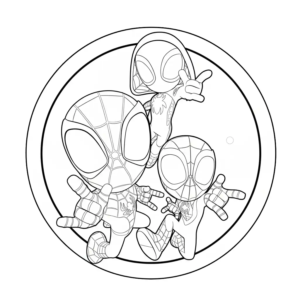 Spidey y sus Sorprendentes Amigos para colorear y dibujo para imprimir 1