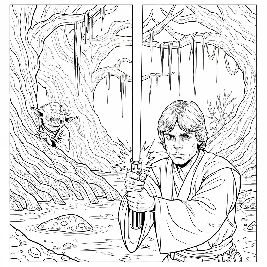 Star Wars para colorear para bebé para imprimir 1