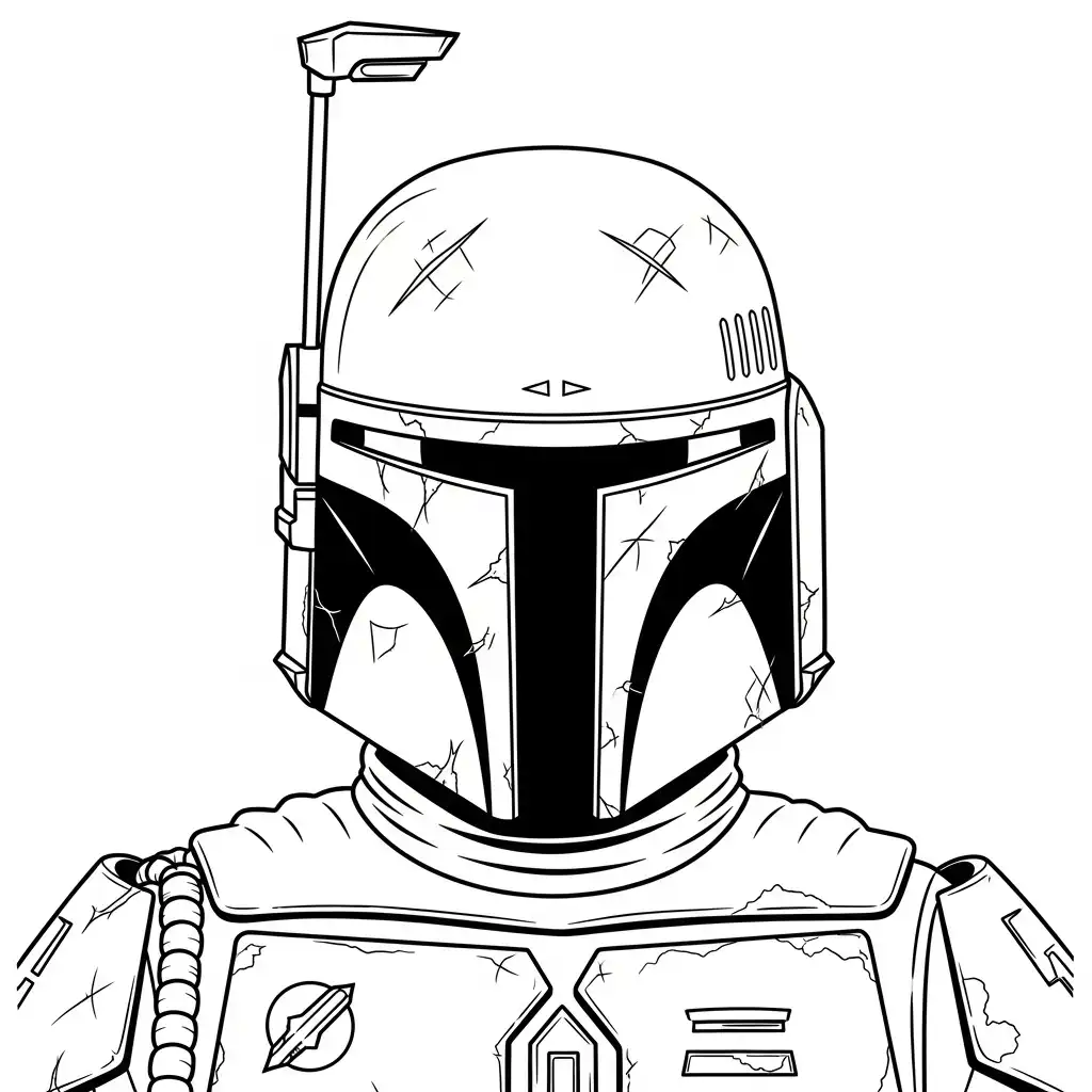 Star Wars para colorear educativo para niño