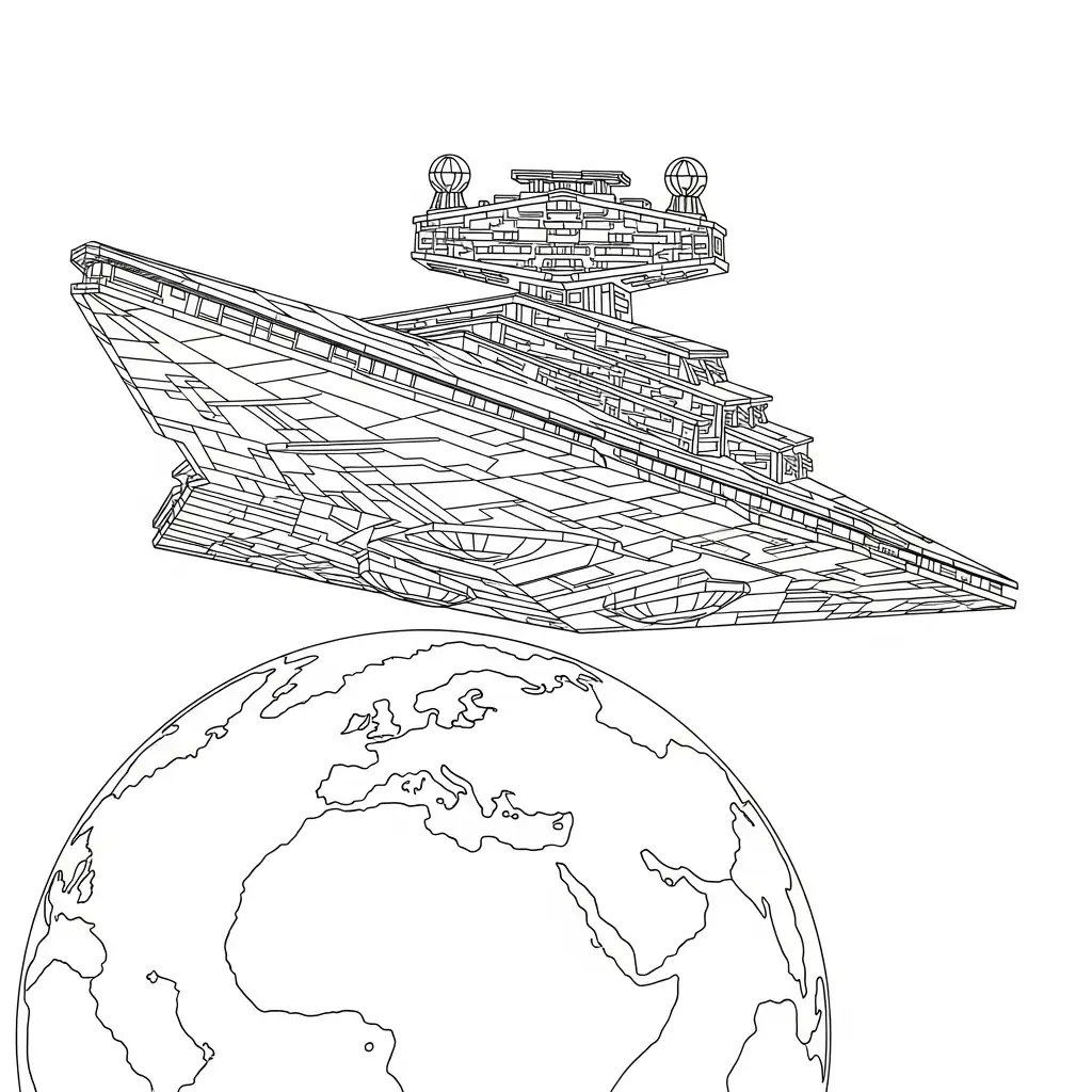 Star Wars para colorear para imprimir a4