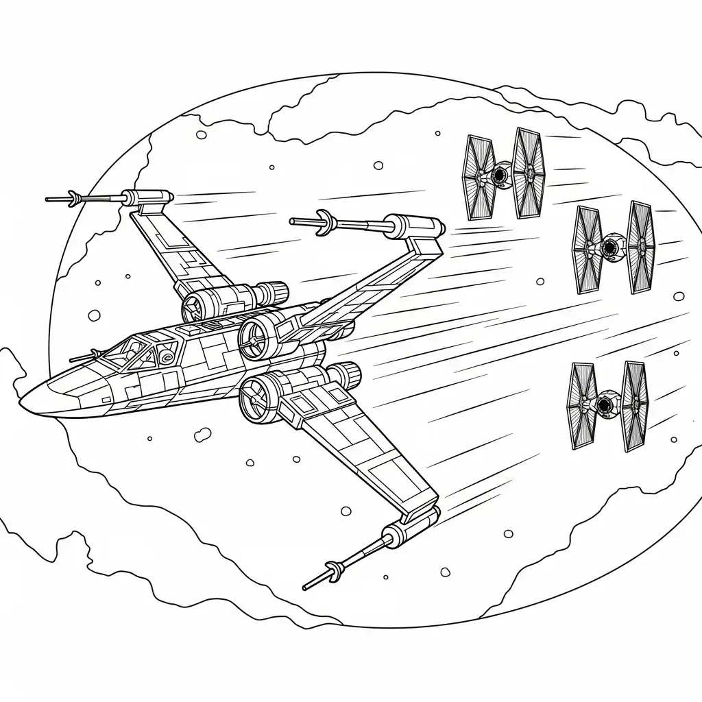 Star Wars para colorear para niño de 8 años