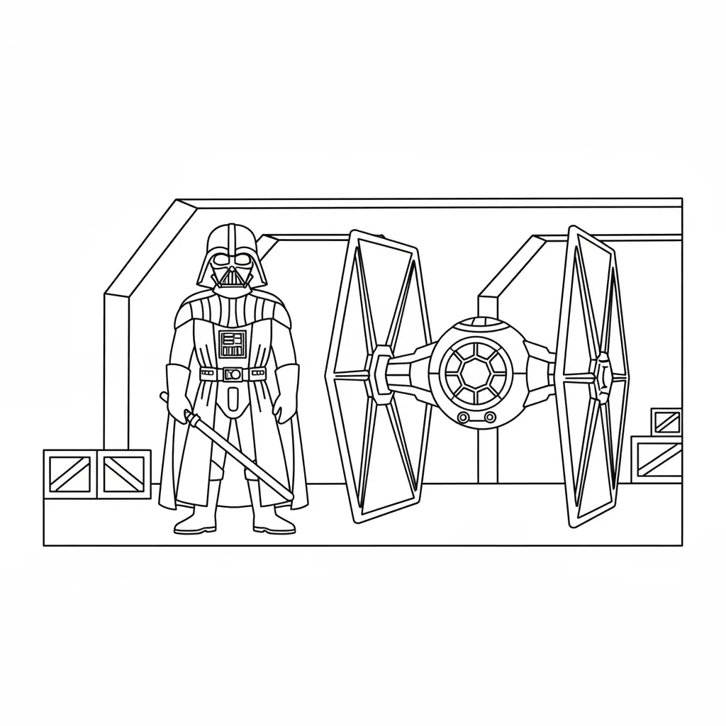 Star Wars para colorear y recortar 1