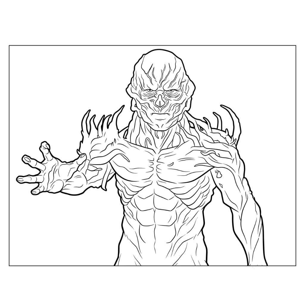 Stranger Things 10 para colorear gratis para imprimir