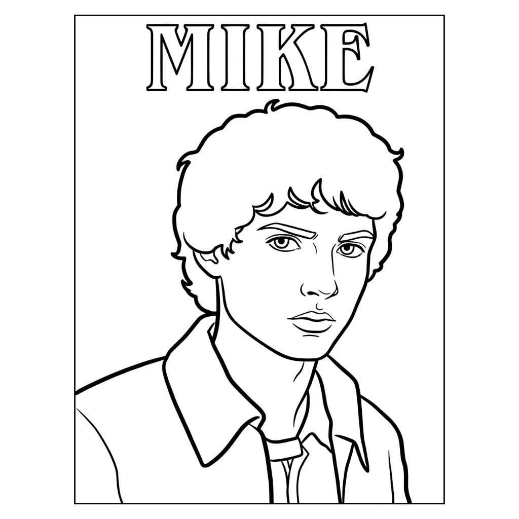 Stranger Things 13 para colorear gratis