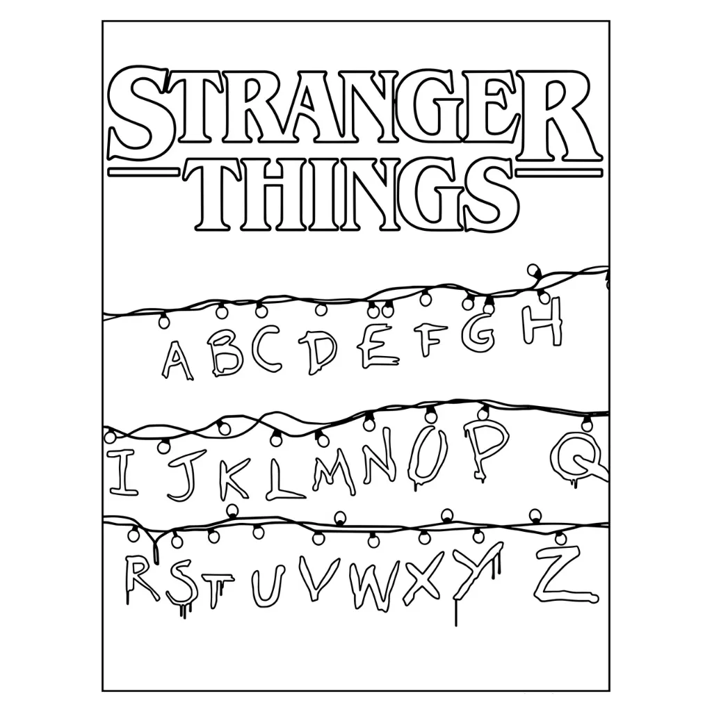 Stranger Things 14 para colorear gratis