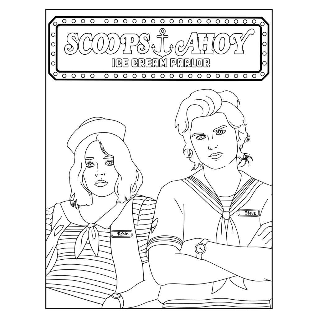 Stranger Things 17 para colorear educativo para niño