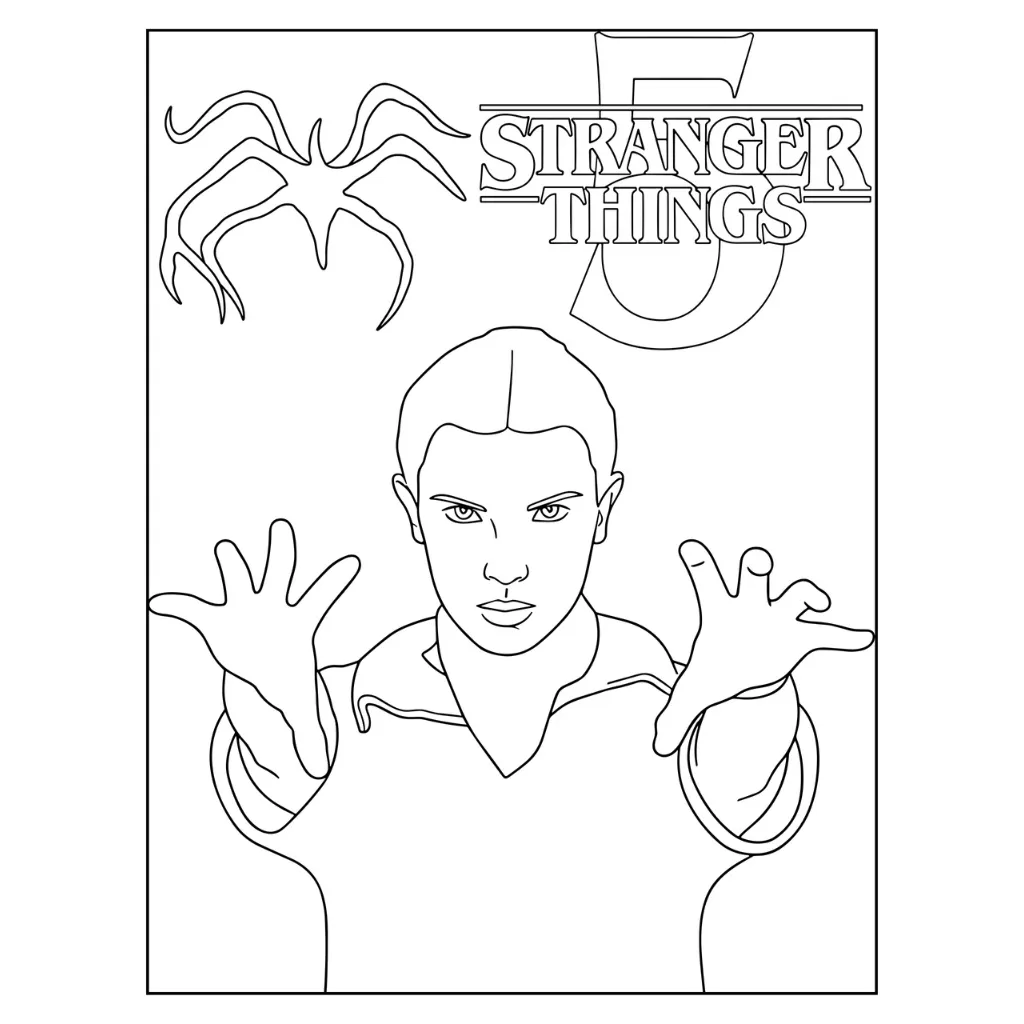 Stranger Things 18 para colorear para descargar