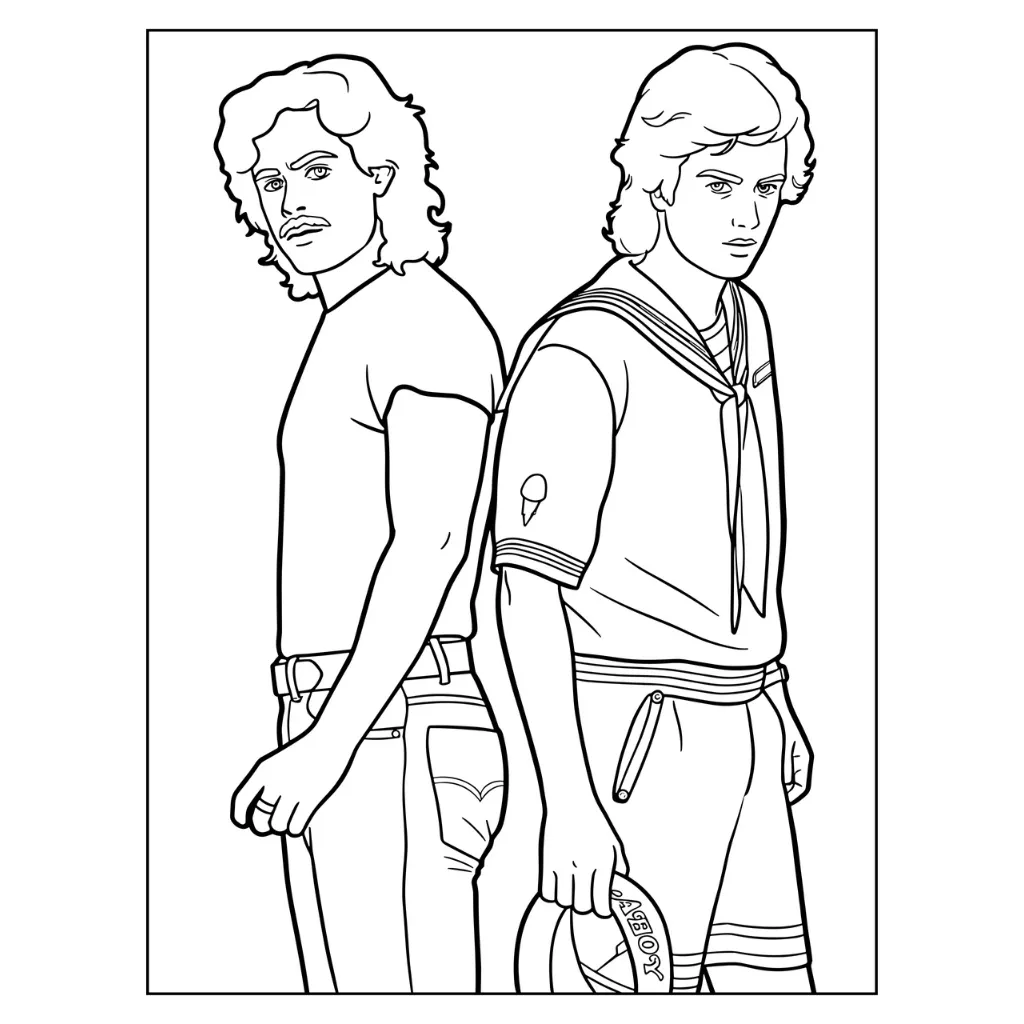 Stranger Things 19 para colorear y aprendizaje