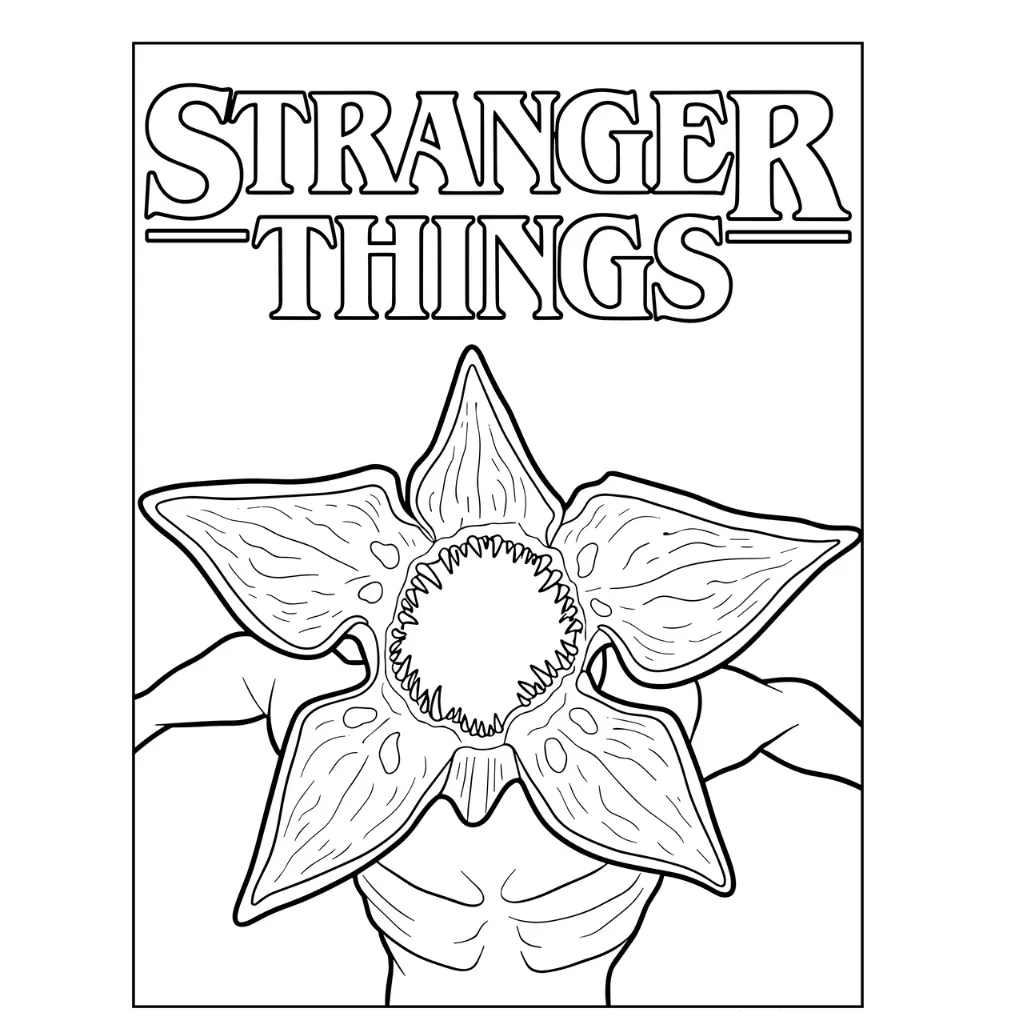 Stranger Things 7 para colorear para niño